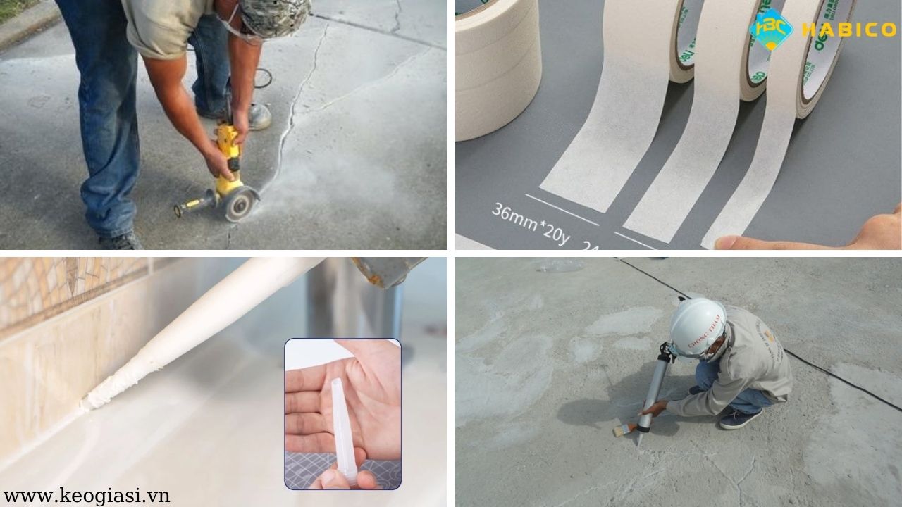 Cách sử dụng keo trám vết nứt tường