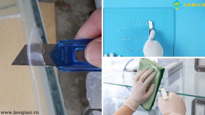 Cách tẩy keo silicone trên kính tại nhà