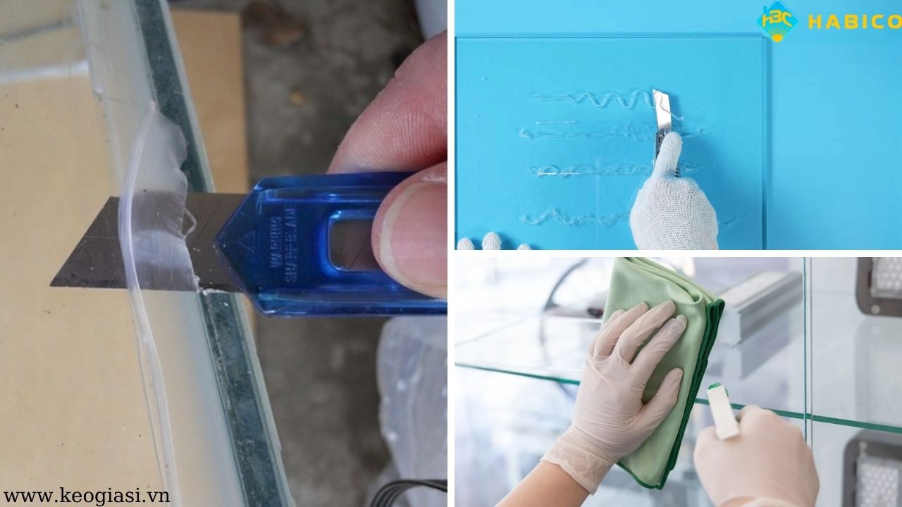 Cách tẩy keo silicone trên kính tại nhà