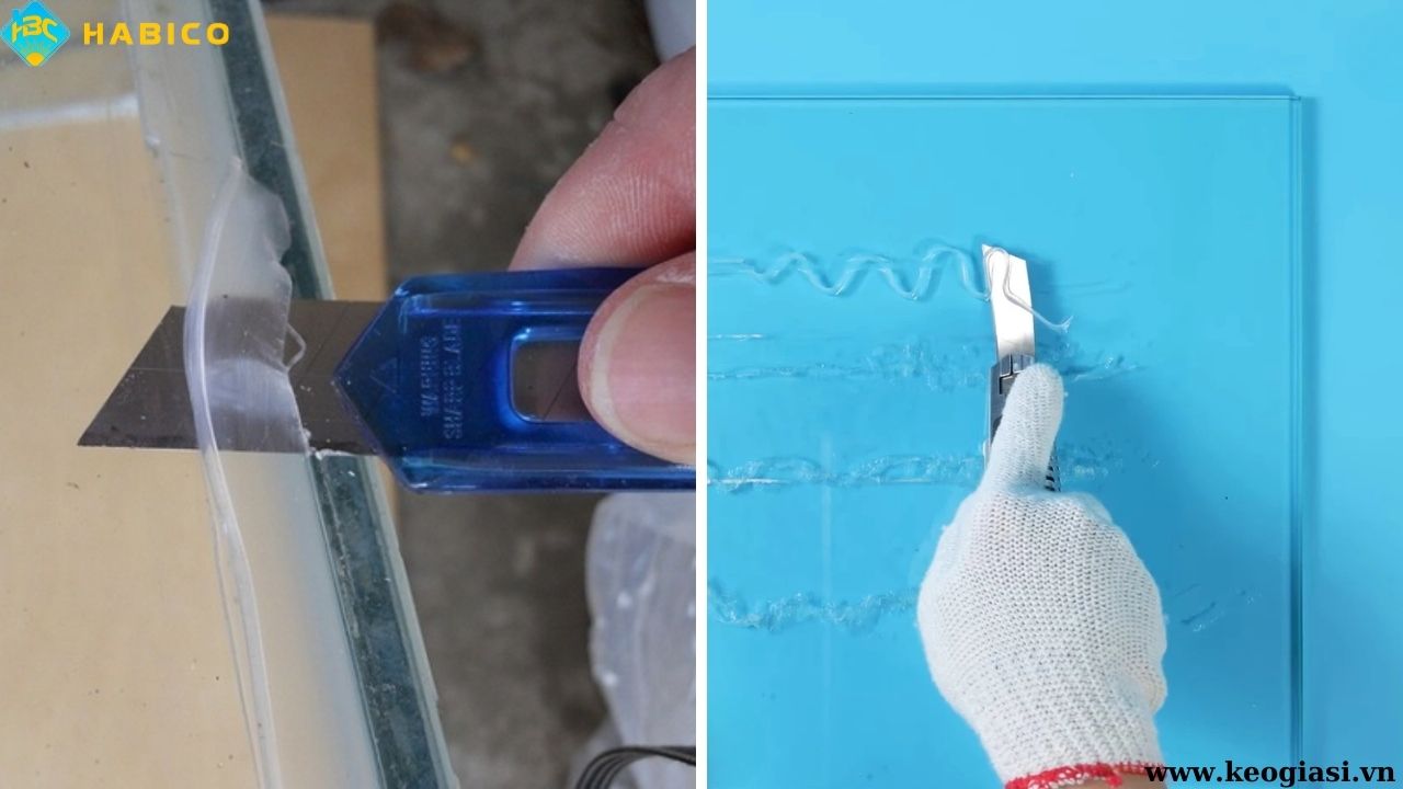 Cách tẩy keo silicone trên kính