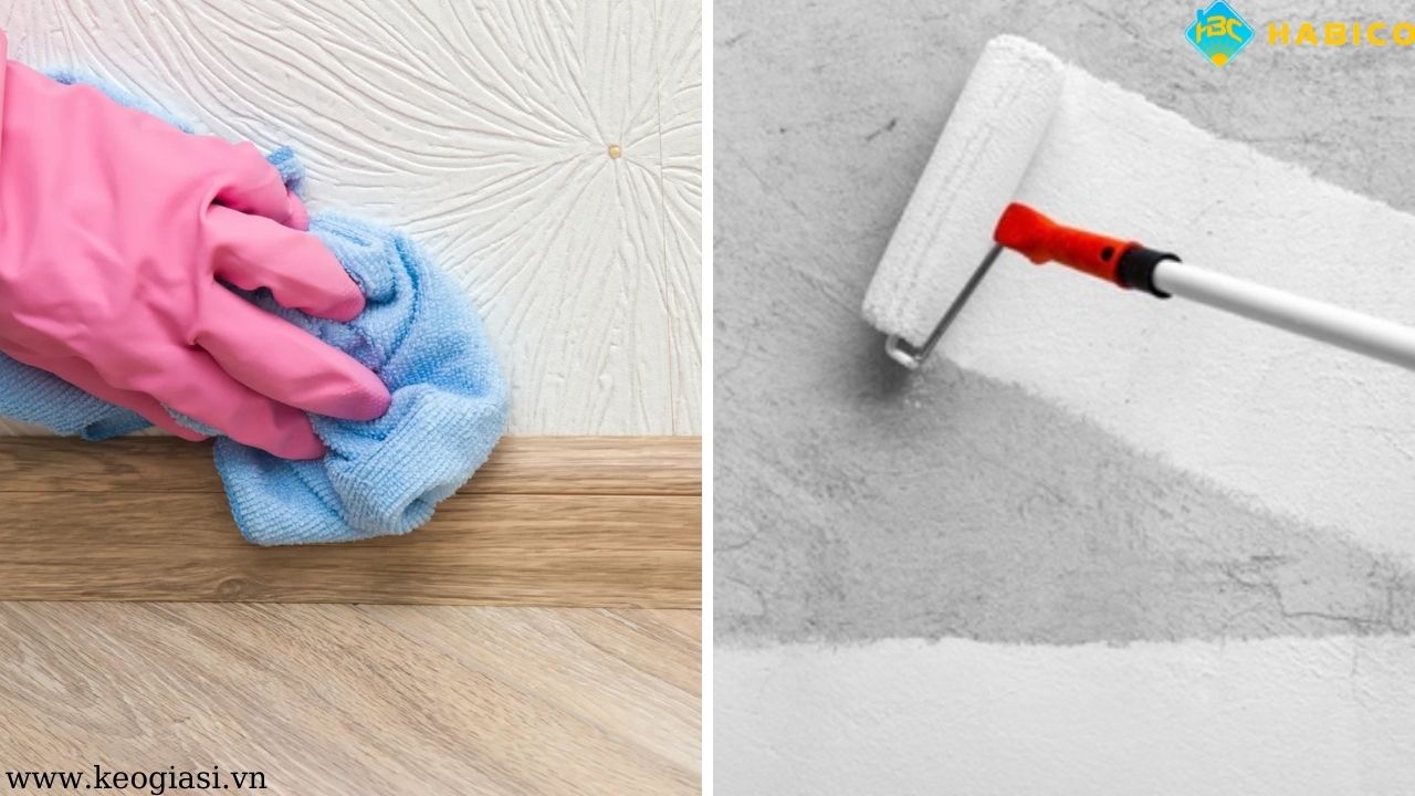Chuẩn bị bề mặt trước khi bắn keo