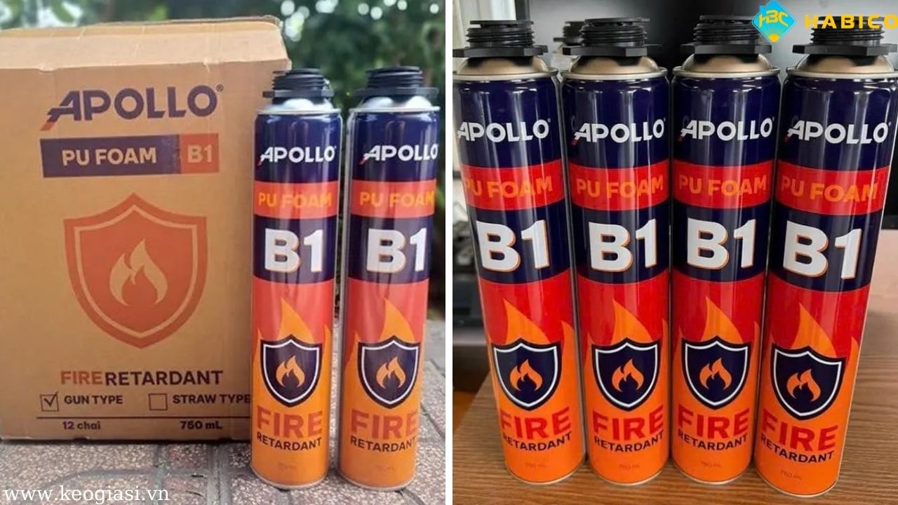 Keo Bọt Nở Apollo Foam Chống Cháy