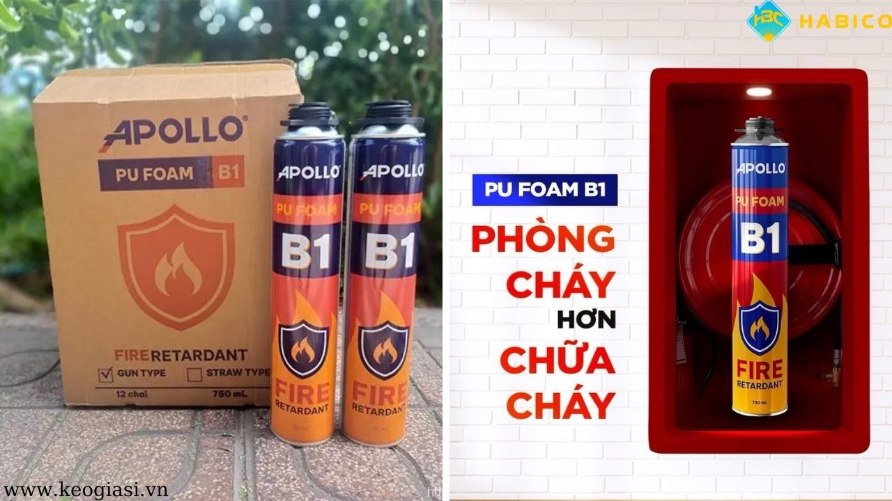 Keo Bọt Nở Foam Apollo Chống Cháy