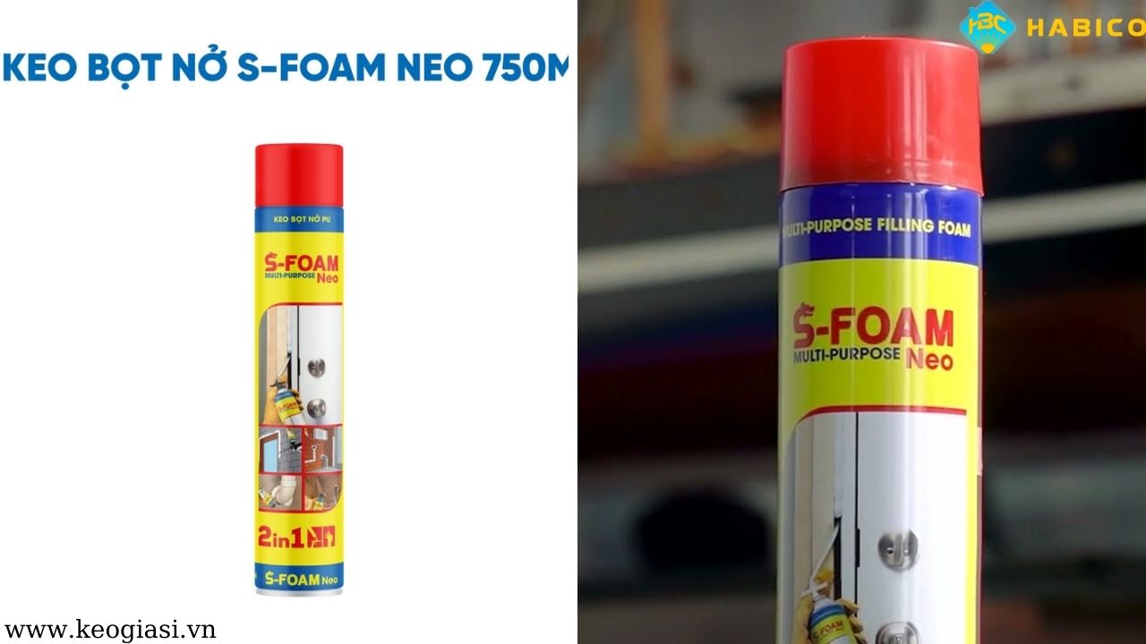Keo Bọt Nở S-Foam Neo 750 ml 