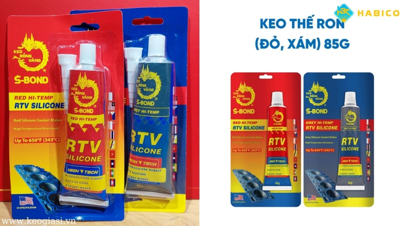 Keo Gioăng S-Bond (Ron xám và đỏ)