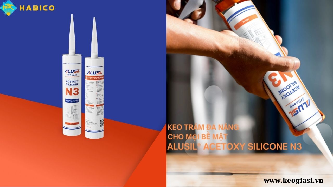 Keo Silicone Alusil Acetoxy Silicone N3