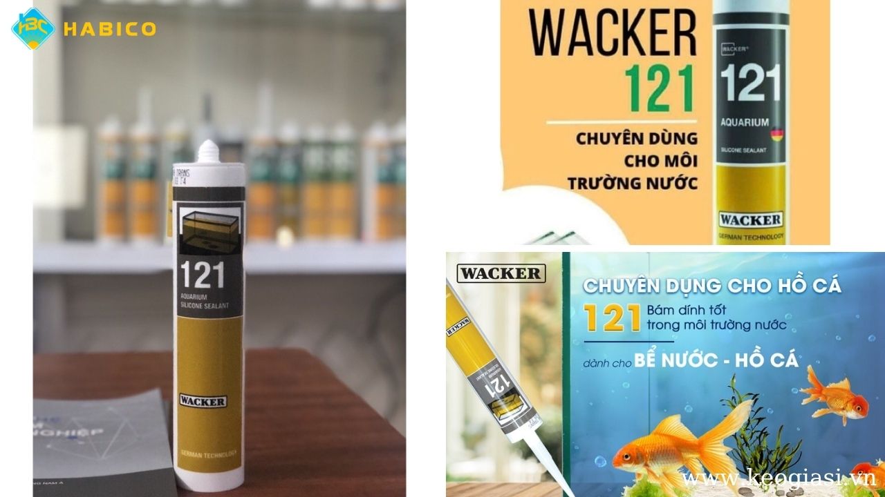 Keo Silicone Wacker 121 Dán Hồ Thủy Sinh