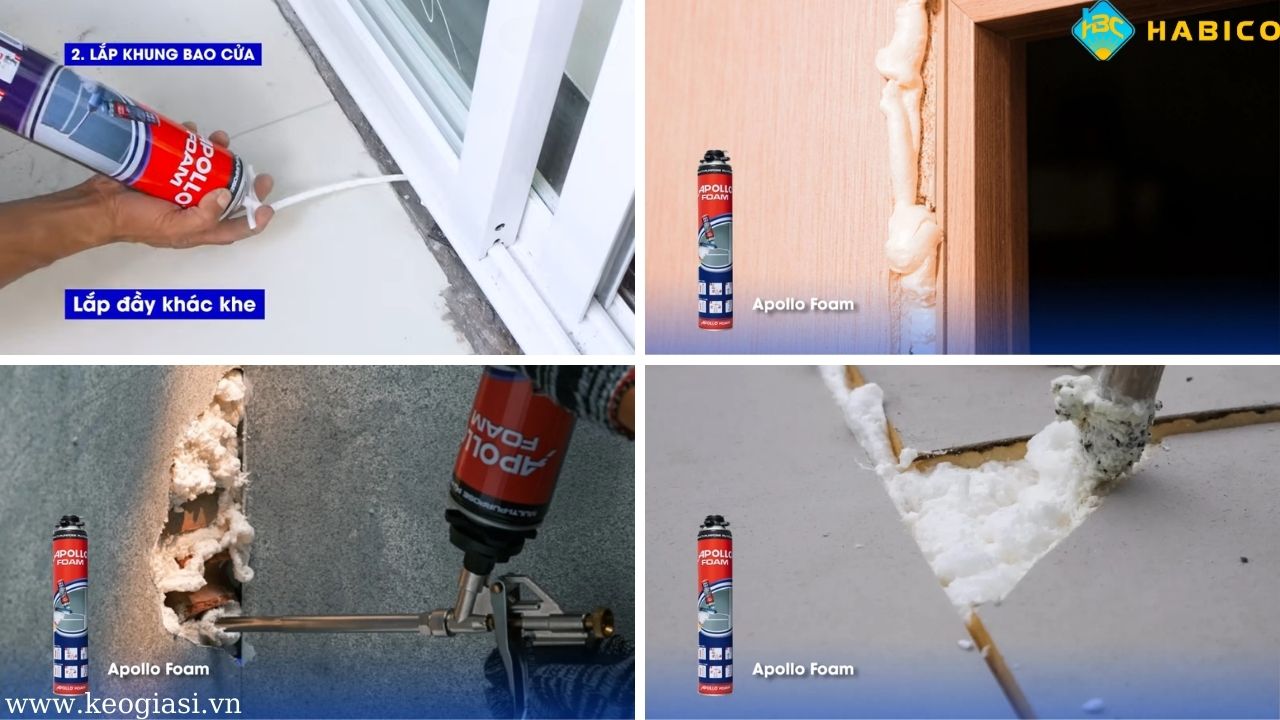 Keo bọt nở Apollo PU Foam dùng trong trường hợp nào?