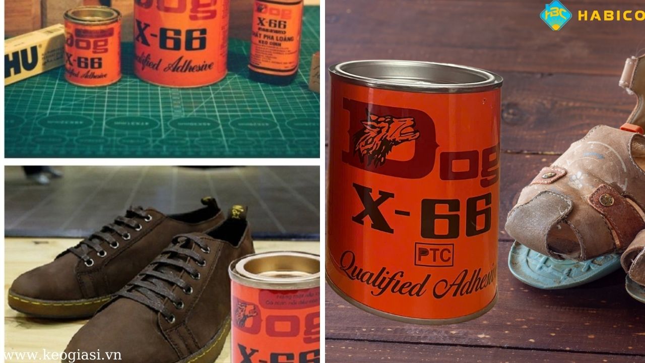 Keo con chó X66 để dán giày dép