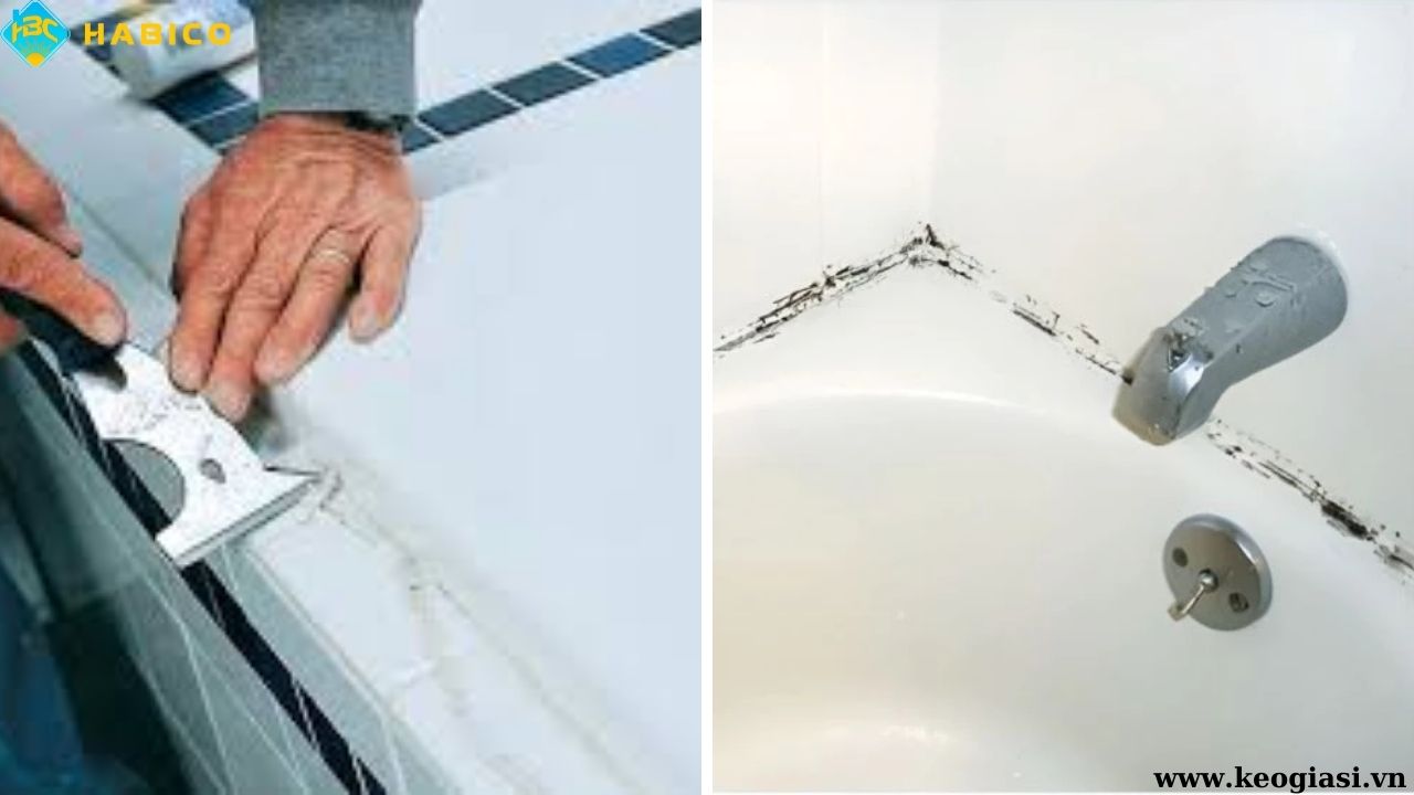 Keo silicone bị khô, mốc, ố vàng có tẩy được không