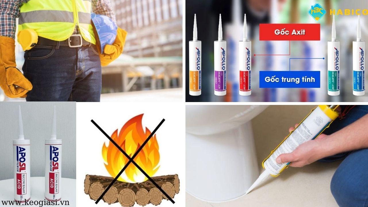 Lưu ý an toàn khi sử dụng keo silicone