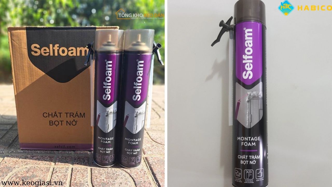 SelFoam PU FOAM 750 ml – Dạng Vòi (Chai Xịt)